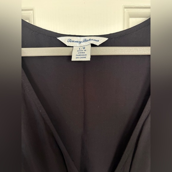 Tommy Bahama Oliana high low black maxi dress size large - Picture 3 of 4
